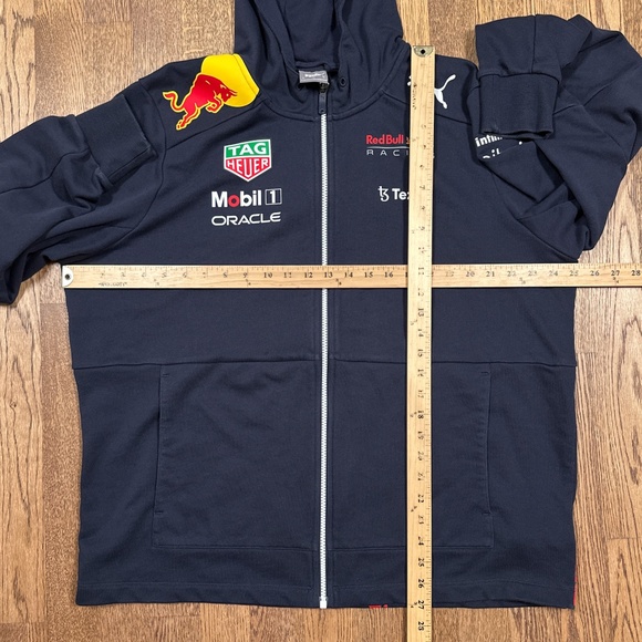 Puma Red Bull Racing Tag Heuer Team F1 Formula 1 Full Zip Hoodie Mens XL - Picture 6 of 10